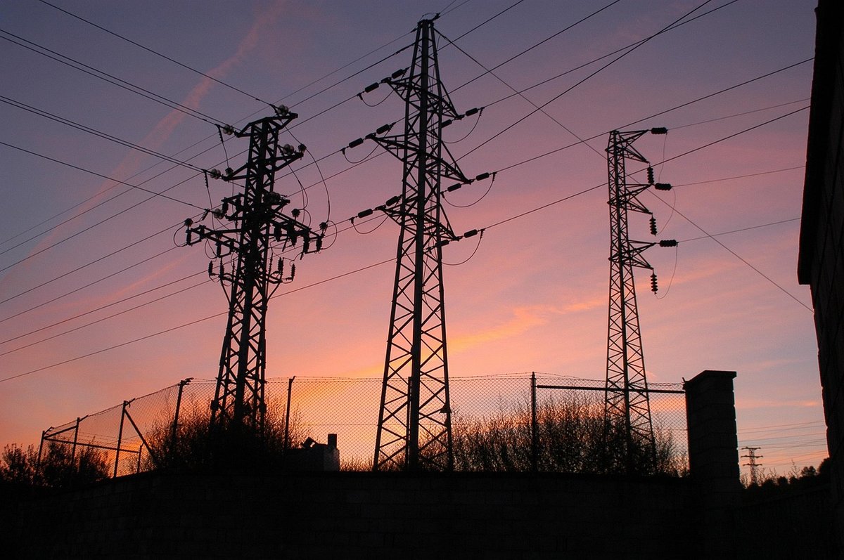amanecer, red electrica, energia, dawn, electricity network, naturaleza,
